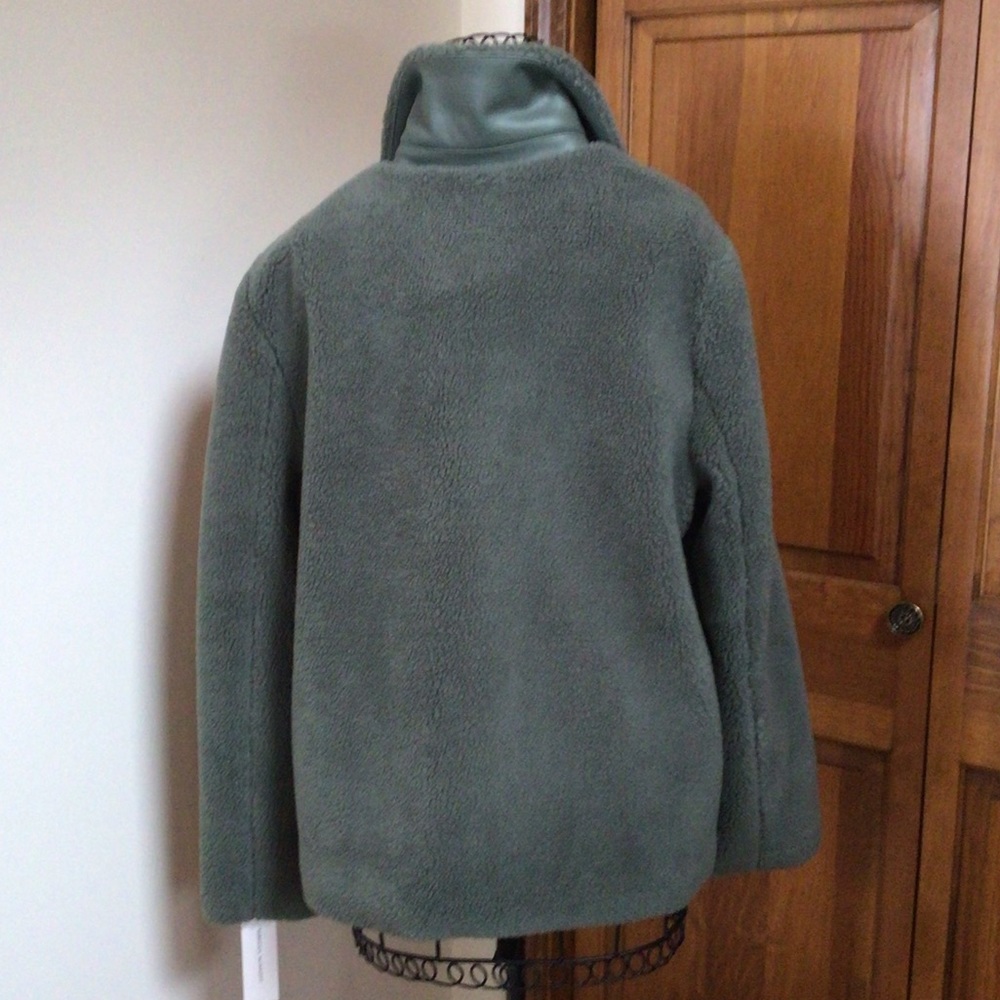 Rebecca Minkoff Sage Green Teddy Jacket, Size Large, New With Tags - Picture 5 of 11